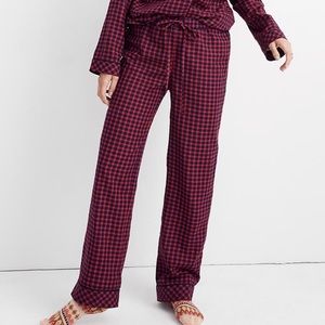 Madewell Bedtime Pajama Pants in Gingham Check XL